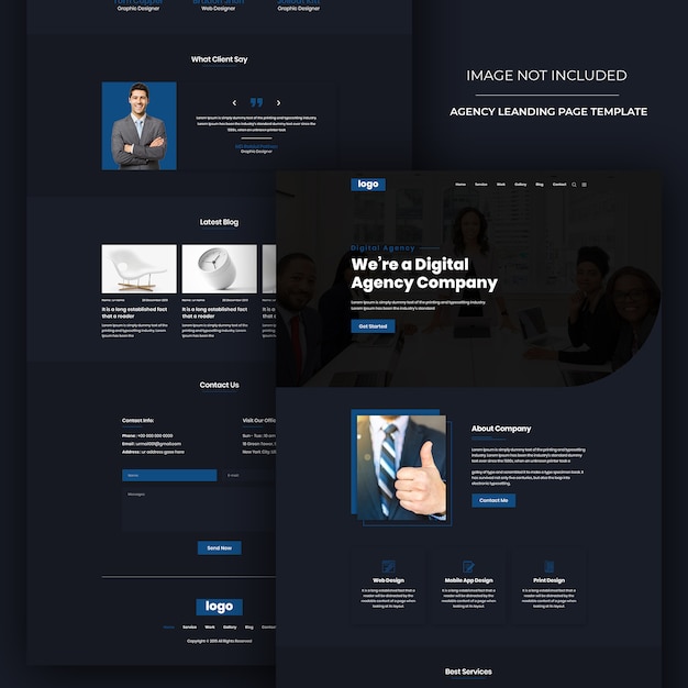 PSD modern website design psd template