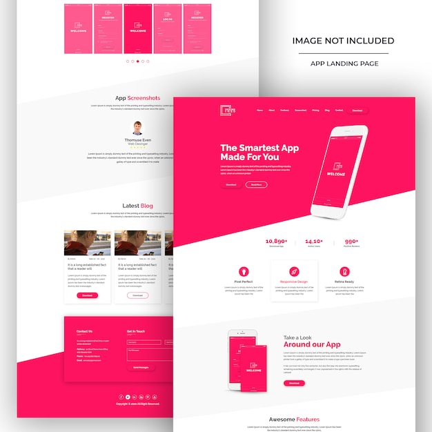 PSD modern website design psd template