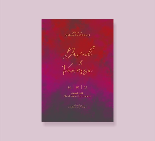 PSD modern wedding invitation card design template