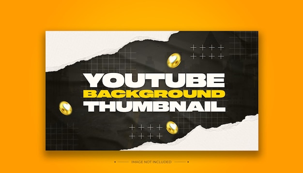 Modern youtube background thumbnail design template