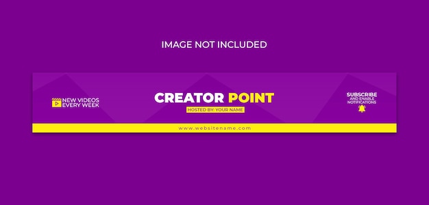 PSD modern youtube banner cover template