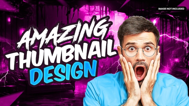 PSD modern youtube thumbnail design and web banner