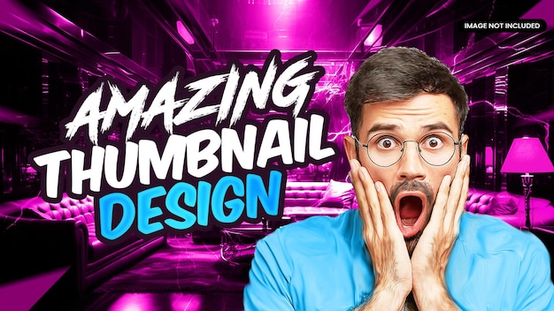 PSD design moderno delle miniature di youtube e banner web