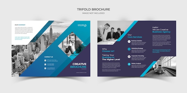 Moderndigital marketing tri fold brochure template design