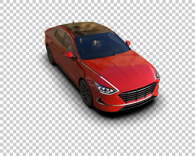 Moderne auto geïsoleerd op de achtergrond 3d rendering illustratie