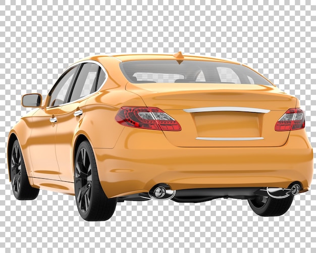 Moderne auto op transparante achtergrond. 3d-rendering - illustratie