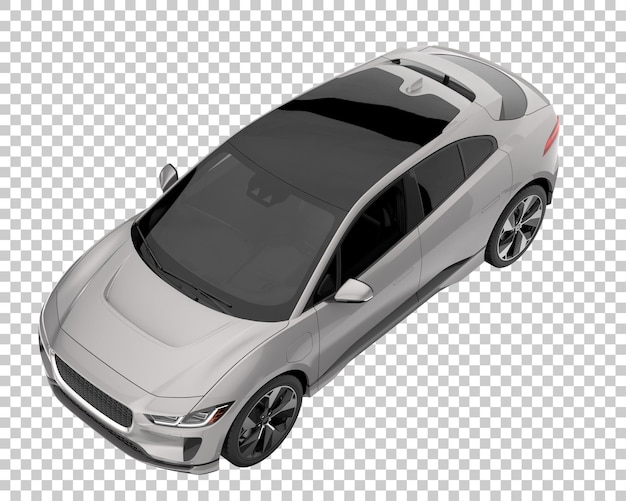 Moderne auto op transparante achtergrond. 3d-rendering - illustratie