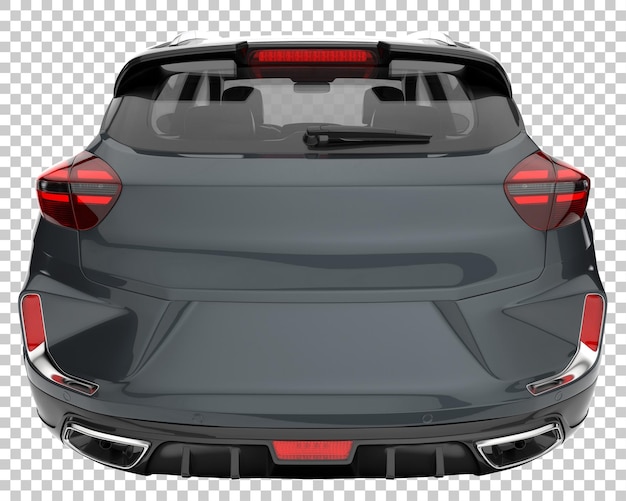 PSD moderne auto op transparante achtergrond. 3d-rendering - illustratie