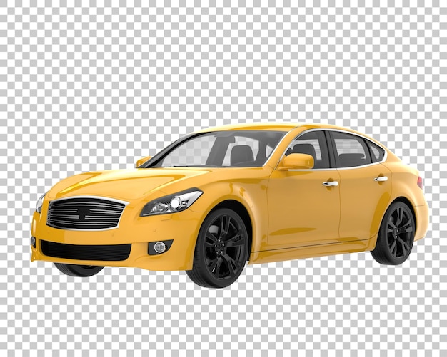 Moderne auto op transparante achtergrond. 3d-rendering - illustratie