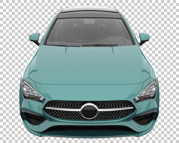 Moderne auto op transparante achtergrond. 3d-rendering - illustratie