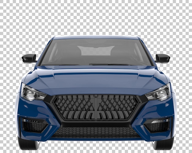 PSD moderne auto op transparante achtergrond. 3d-rendering - illustratie