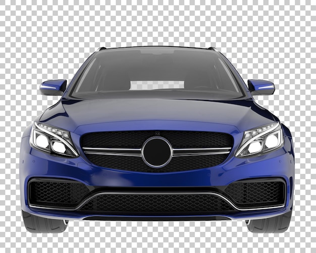 Moderne auto op transparante achtergrond. 3d-rendering - illustratie