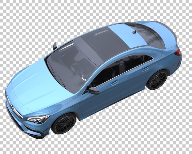 Moderne auto op transparante achtergrond. 3D-rendering - illustratie