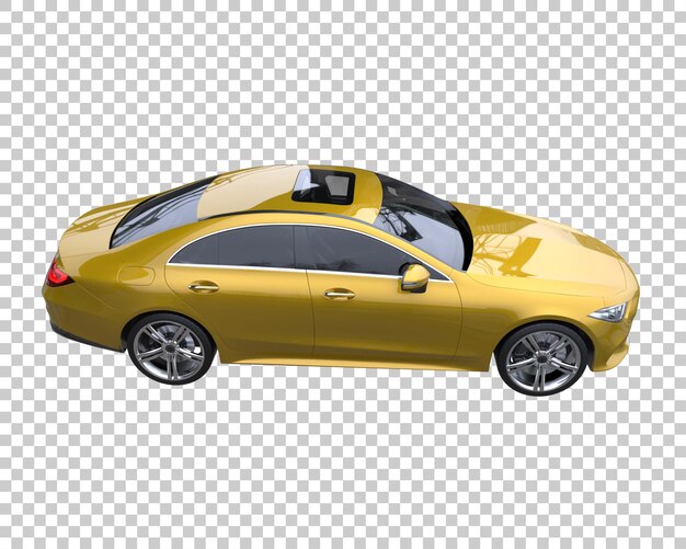 Moderne auto op transparante achtergrond. 3d-rendering - illustratie