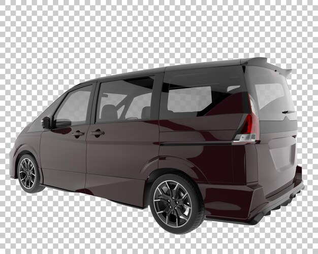 Moderne auto op transparante achtergrond. 3d-rendering - illustratie