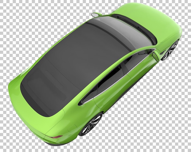 Moderne auto op transparante achtergrond. 3d-rendering - illustratie