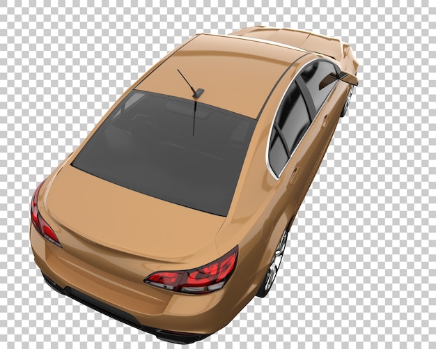 Moderne auto op transparante achtergrond. 3D-rendering - illustratie