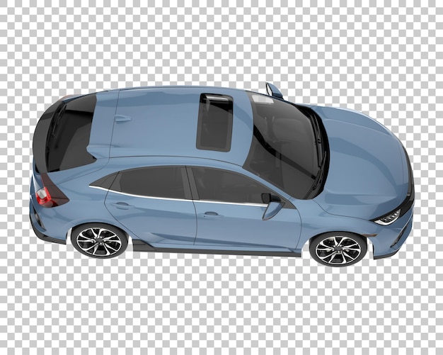 Moderne auto op transparante achtergrond. 3d-rendering - illustratie