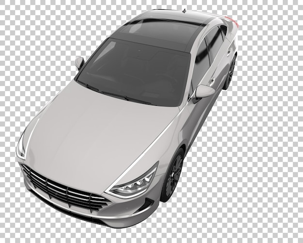 Moderne auto op transparante achtergrond. 3d-rendering - illustratie