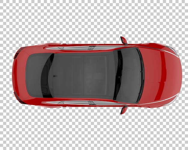 Moderne auto op transparante achtergrond. 3d-rendering - illustratie