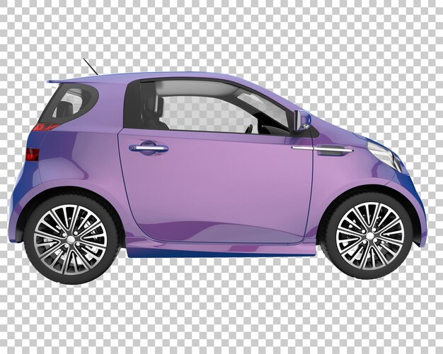 Moderne auto op transparante achtergrond. 3d-rendering - illustratie