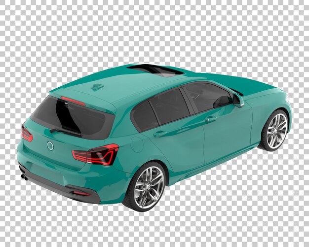 Moderne auto op transparante achtergrond. 3d-rendering - illustratie