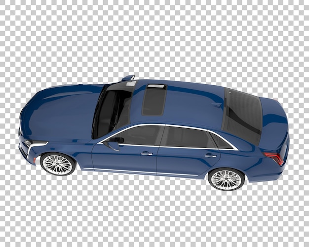 Moderne auto op transparante achtergrond. 3d-rendering - illustratie