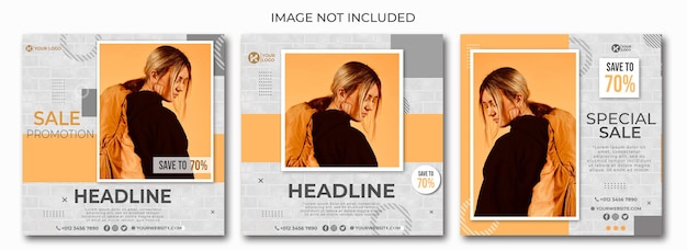 Moderne bannermediapost of instagram-bannersjabloon premium psd