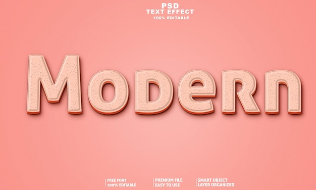 Moderne bewerkbare teksteffect Tekststijleffect