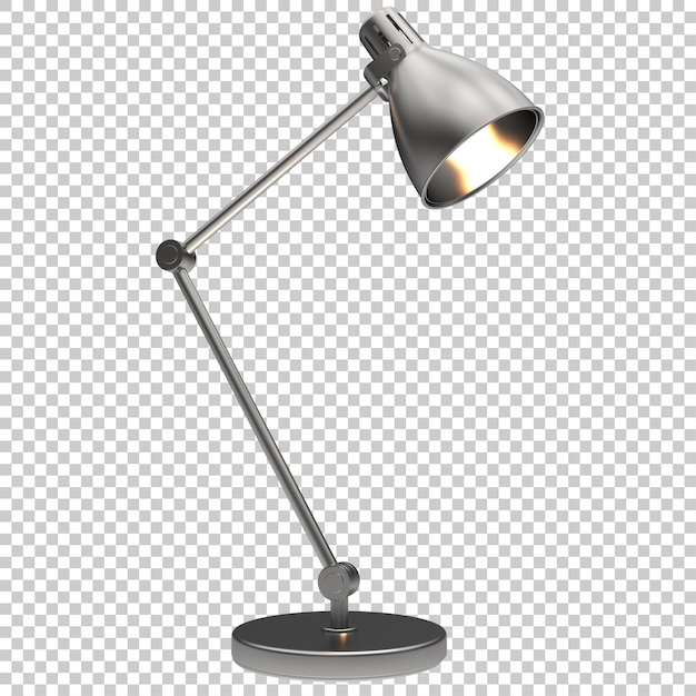 Moderne bureaulamp op transparante achtergrond 3d teruggevende illustratie