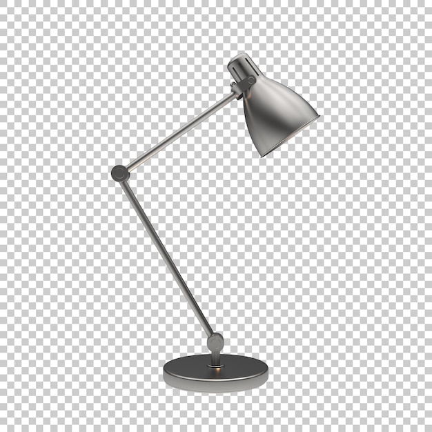 Moderne bureaulamp op transparante achtergrond 3d teruggevende illustratie