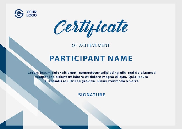 moderne certificaatsjabloon ontwerpen