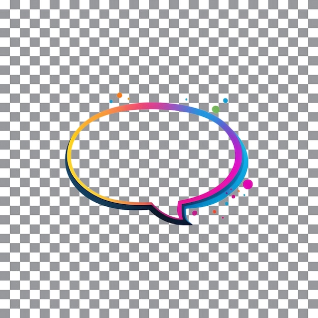 Moderne Chat Speech Bubble Icon op doorzichtige achtergrond