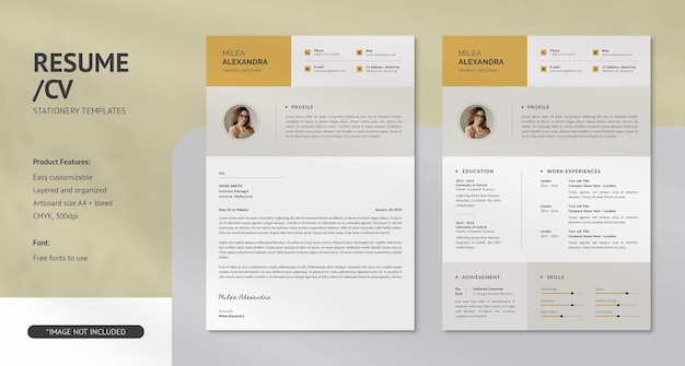 Moderne CV CV PSD-sjablonen