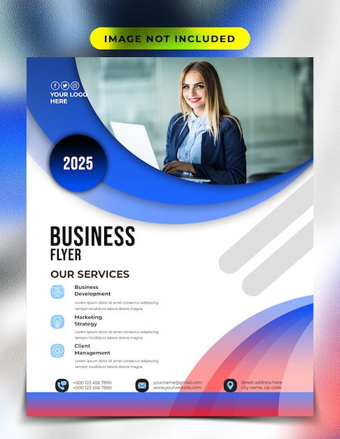 Moderne digitale marketingbureau bedrijfsflyer sjabloon