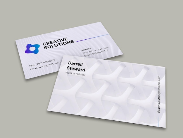Moderne en schone professionele visitekaartje mockup