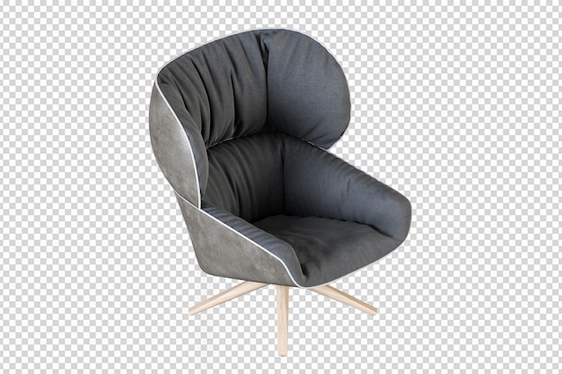 Moderne fauteuil in 3d-rendering geïsoleerd