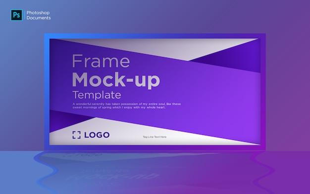 Moderne frame mockup ontwerpsjabloon