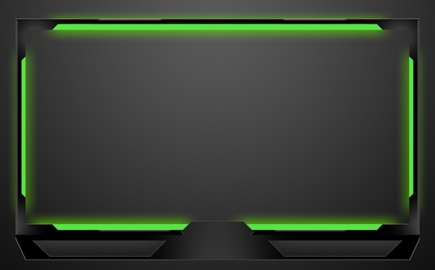 Moderne Groene Neon Gaming Stream Overlay
