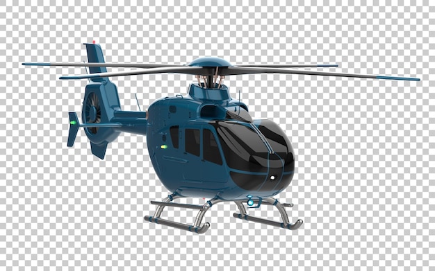 PSD moderne helikopter op transparante achtergrond 3d-rendering illustratie