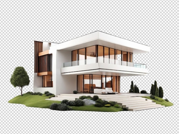 PSD moderne huis png transparant