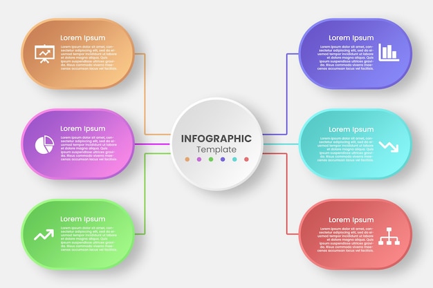 Moderne infografische stappen sjabloon