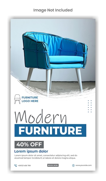 PSD moderne meubelverkoop sociale media instagram verhaal sjabloon ontwerp
