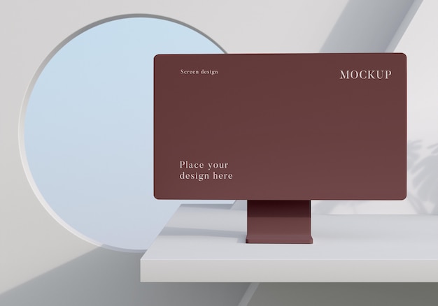 PSD moderne mock-up desktopopstelling