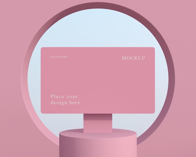 Moderne mock-up desktopopstelling