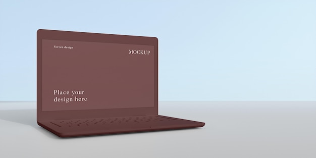 PSD moderne mock-up laptopopstelling