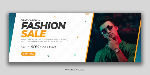 Moderne modeverkoop facebook omslagpostsjabloon Premium Psd
