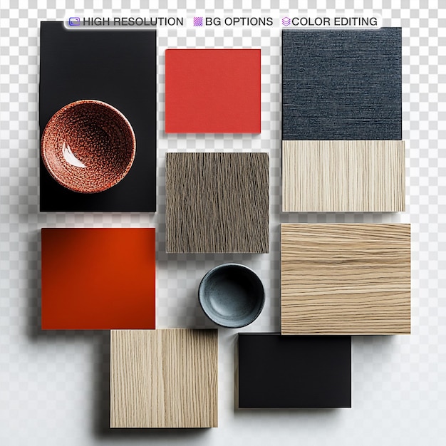 Moderne Moodboard Hedendaagse interieurontwerpelementen
