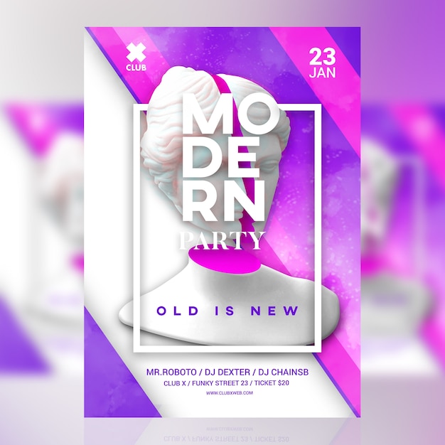 PSD moderne poster sjabloon