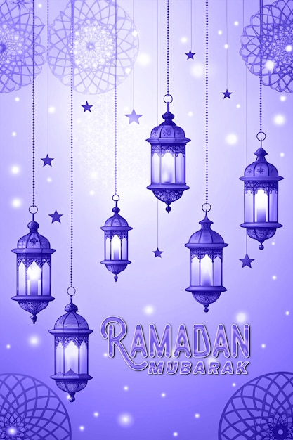Moderne Ramadan Kareem Greeting Card Islamitisch thema